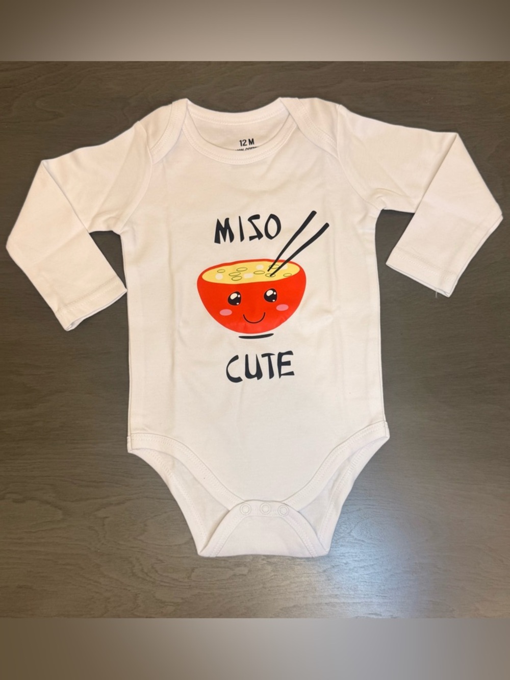 Miso Cute White 12M Girls One-Piece Bodysuit